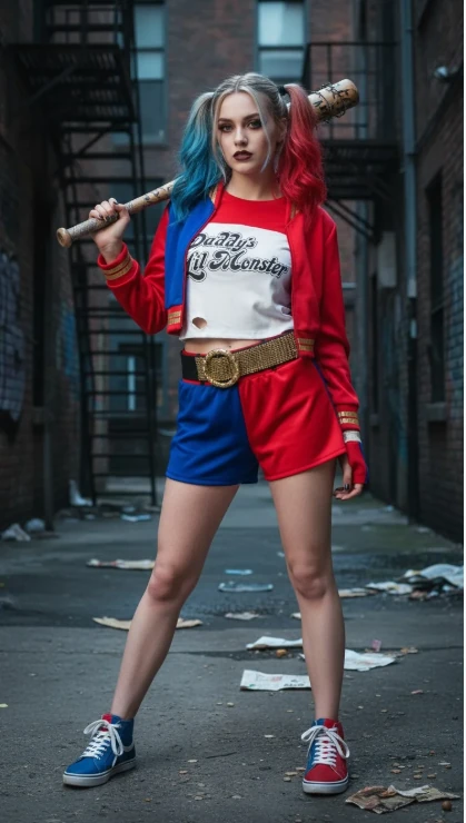 Harley Quınn Kostümü Yetişkin