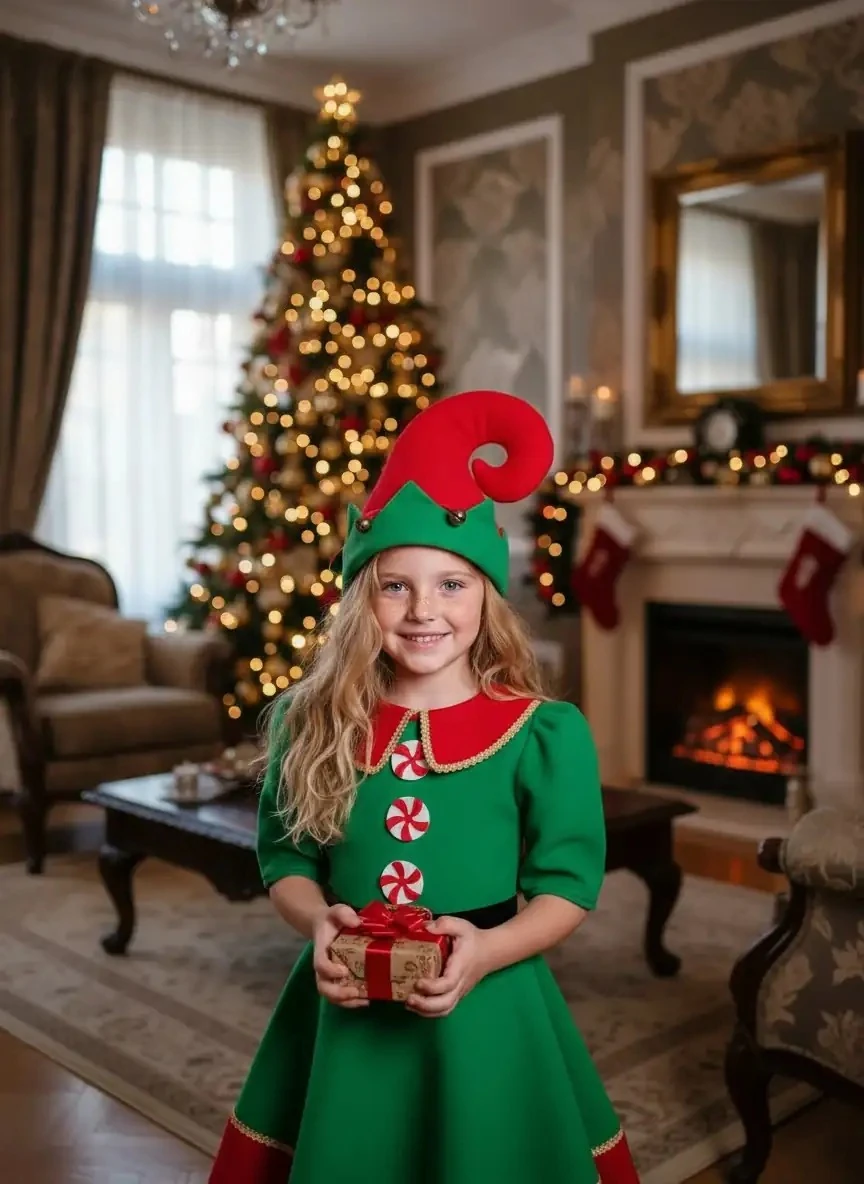 Elf Kız Çocuk Kostümü