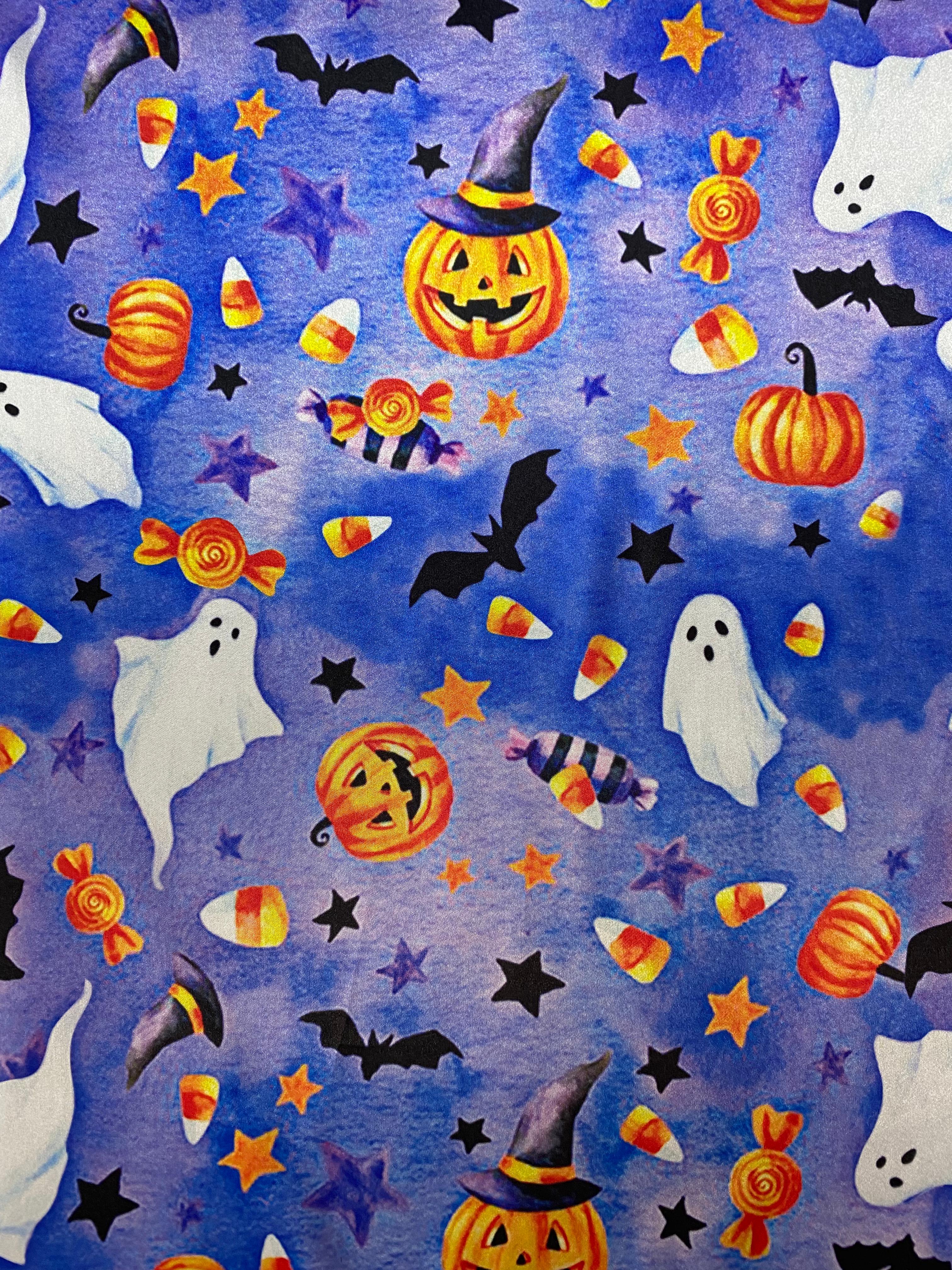 Cadılar Bayramı Pelerini ve Şapkası Seti – Balkabağı Desenli Kostüm | Yetişkin ve Çocuklar İçin Halloween Kostümü