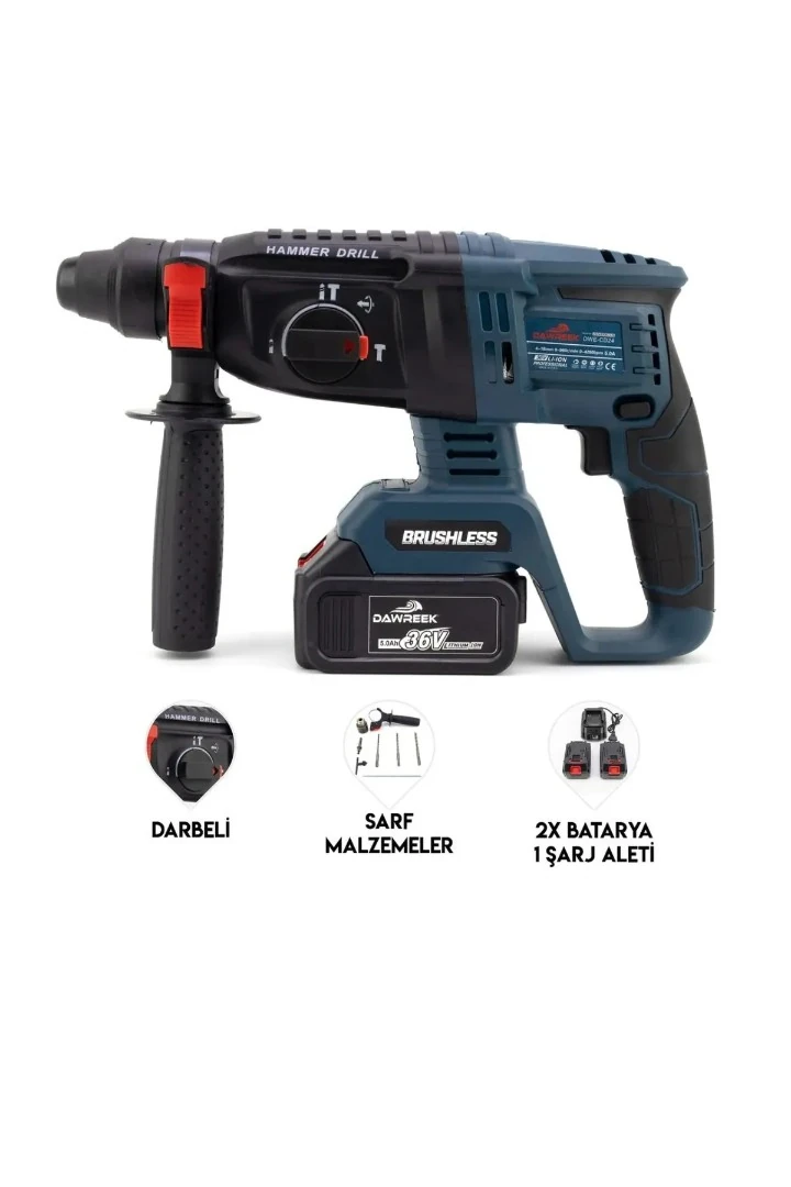 Dawreek ADN0354 36V Şarjlı Kırıcı Delici Hilti SDS UÇ