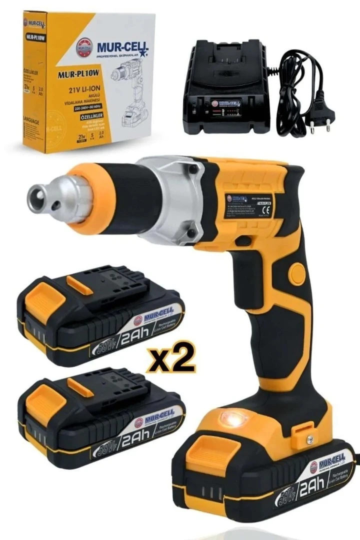 Murcell ADN0120 21V Kömürsüz Şarjlı Alçıpan Vidalama – 4000 RPM,