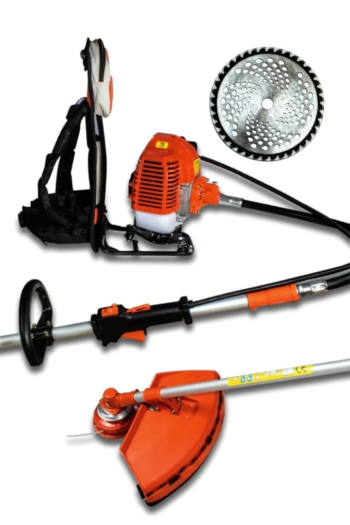 MURCELL ADN0734 Benzinli Sırt Tırpan | 58CC 3000W Çift Zamanlı Motor Sırt Tipi Profesyonel Tırpan