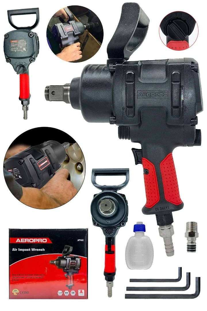 AERO PRO ADN0209 1600Nm Havalı Torklu Bijon Sökme Anahtarı 1 Inç ve 34 Inç Uyumlu