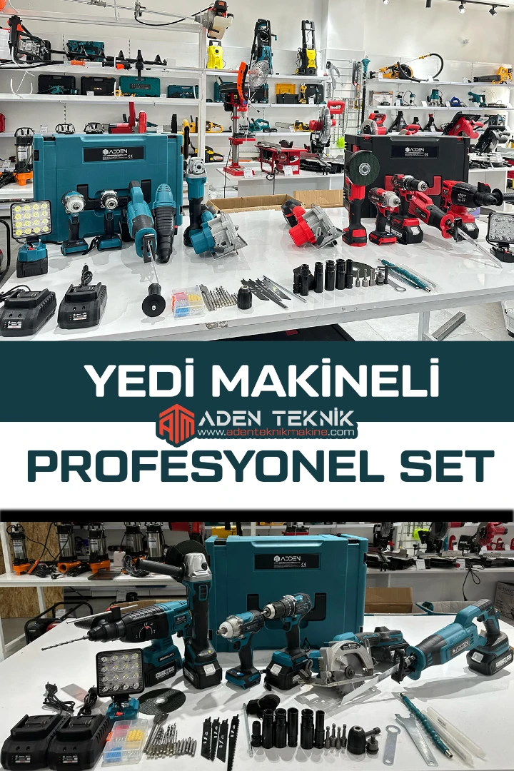 ADDEN ADN-SET-0031 Yedi Makineli Profesyonel Şarjlı Set