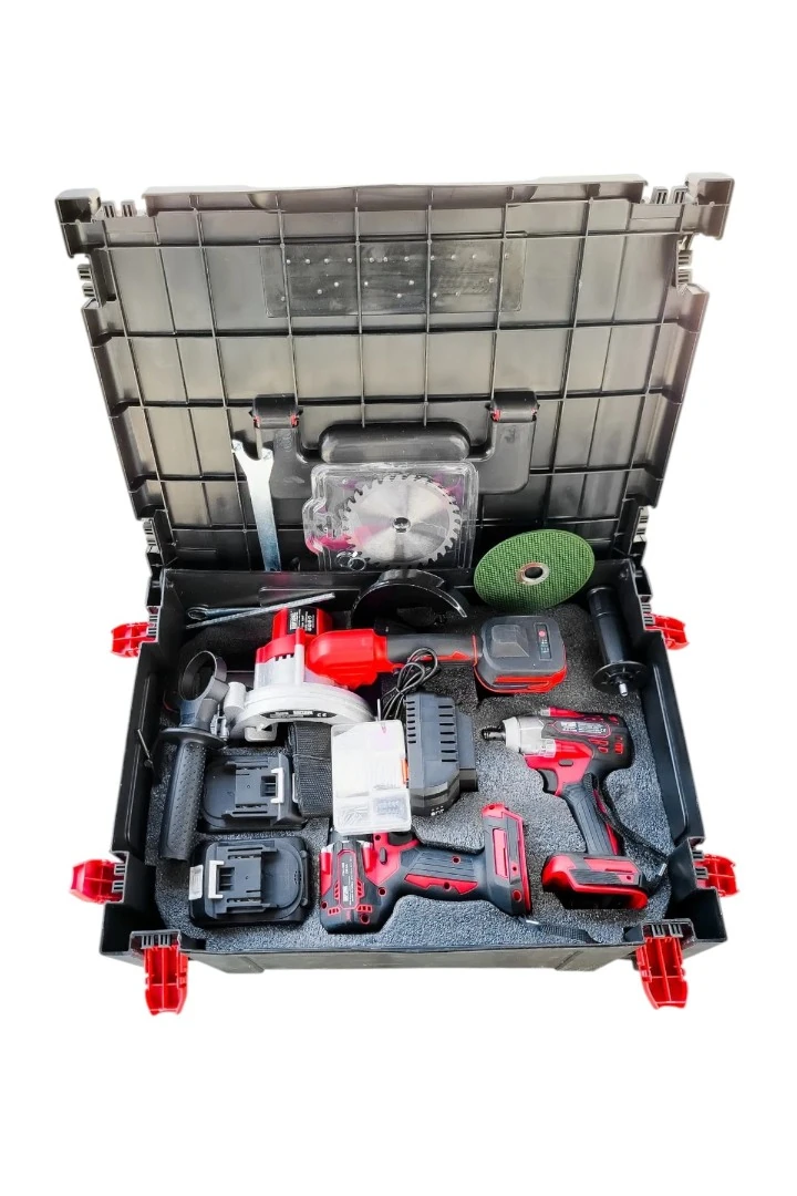 Daflong ADN0033 Kömürsüz Bakır Sargılı Profesyonel Yedili Akülü Alet Seti