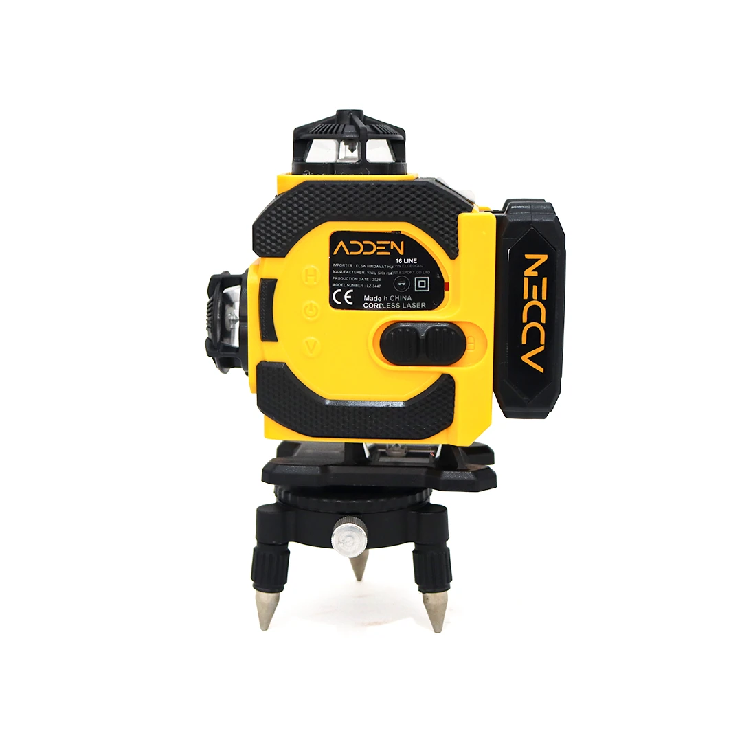 ADDEN ADN-LT-0003 Profesyonel 16 Yönlü Lazer Terazi | 2 Batarya + Tripod + Sehpa + Gözlük + Kumanda Setli
