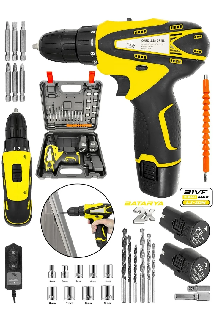 ITALY STYLE ADN0100 3.7V 18 Tork Ayarlı Şarjlı Darbesiz Matkap