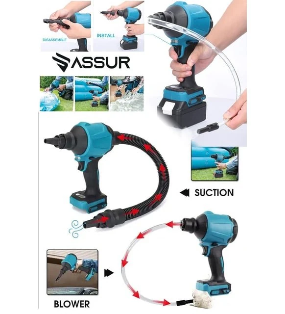 ASSUR ADN0567 21V Akülü Hava Tabancası Yüksek Performans 2 Adet 5 Pilli Batarya