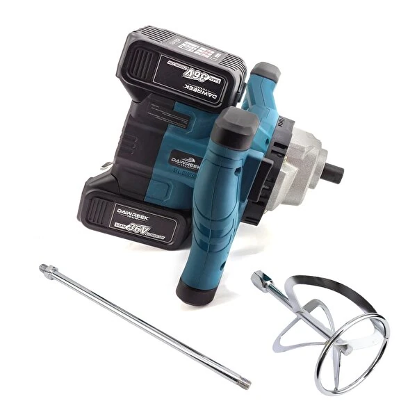 DAWREEK ADN0656 1800W Şarjlı Karıştırıcı Harç Mikseri | 6 Kademeli Hız Ayarı | Alçı, Boya ve Harç Uyumlu