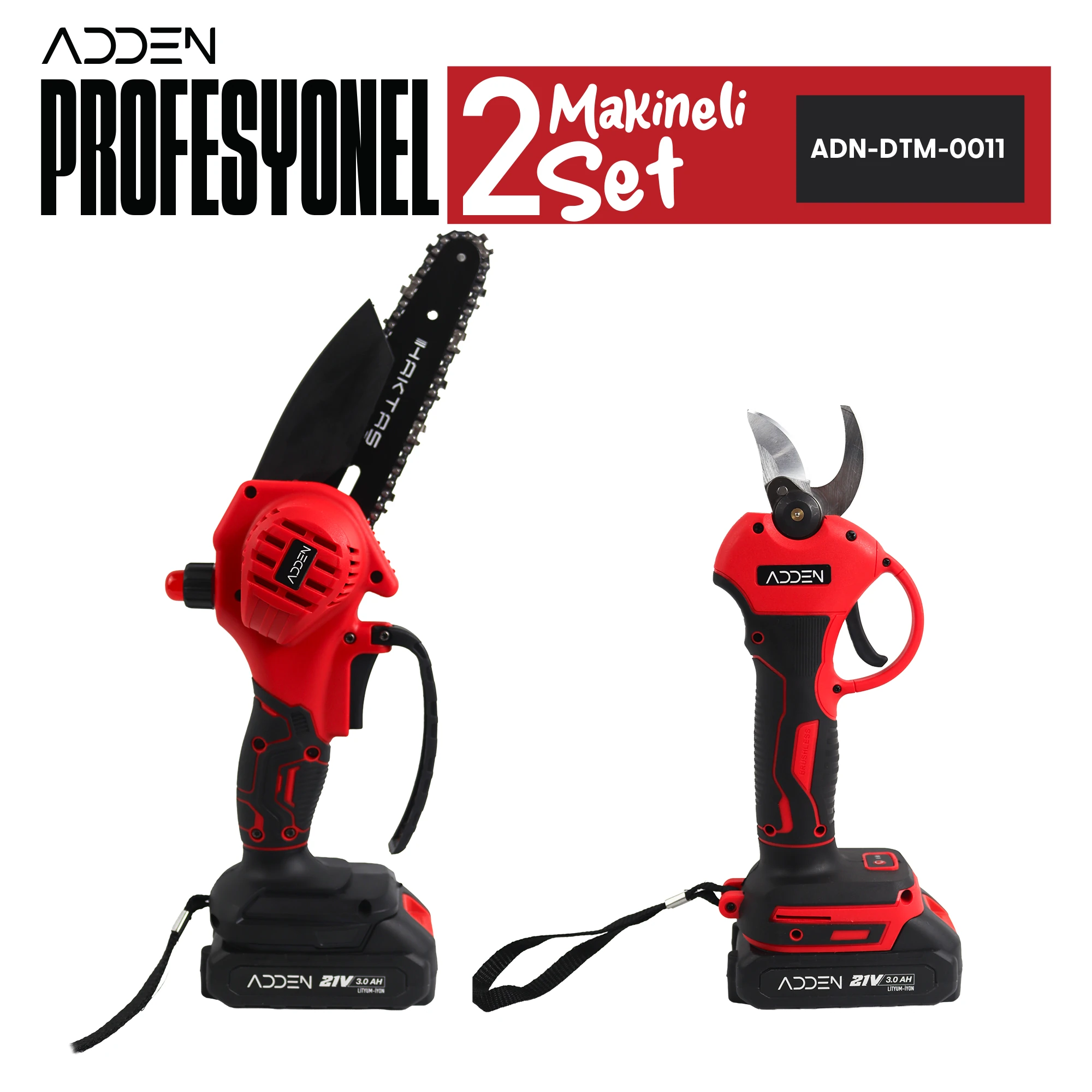 ADDEN Profesyonel 2 Makineli Budama Seti