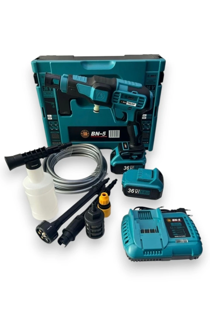 BN-5 ADN0801 Şarjlı Basınçlı Araç Yıkama Makinesi | 36V 10 Pilli Çift Akülü 40 Bar Su Püskürtme Cihazı