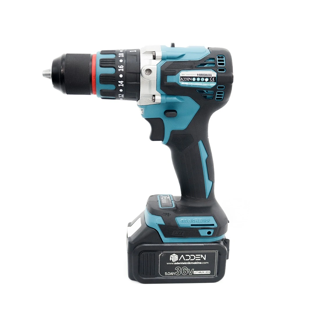 ADDEN ADN0027 5’li Kömürsüz Motorlu Şarjlı Takım Seti – 1200Nm Somun Sıkma, Vidalama, Hilti, Taşlama, LED Işık,