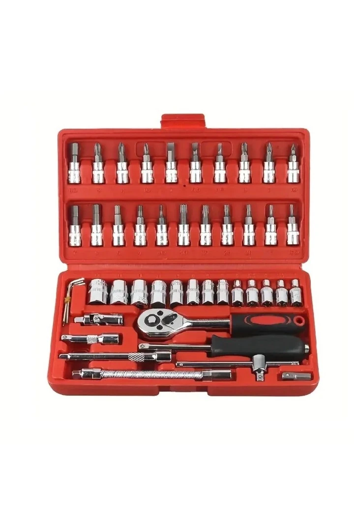 ADDEN ADN0906 46 Parça 1/4 Lokma Takımı – Profesyonel Bits ve Uzatma Seti