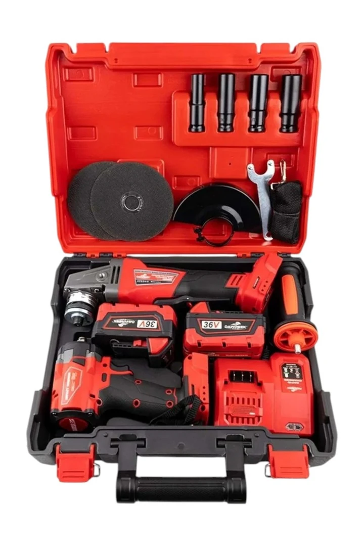 DAWREEK ADN0004 36V Şarjlı Darbeli Matkap ve 125mm Avuç Taşlama İkili Set