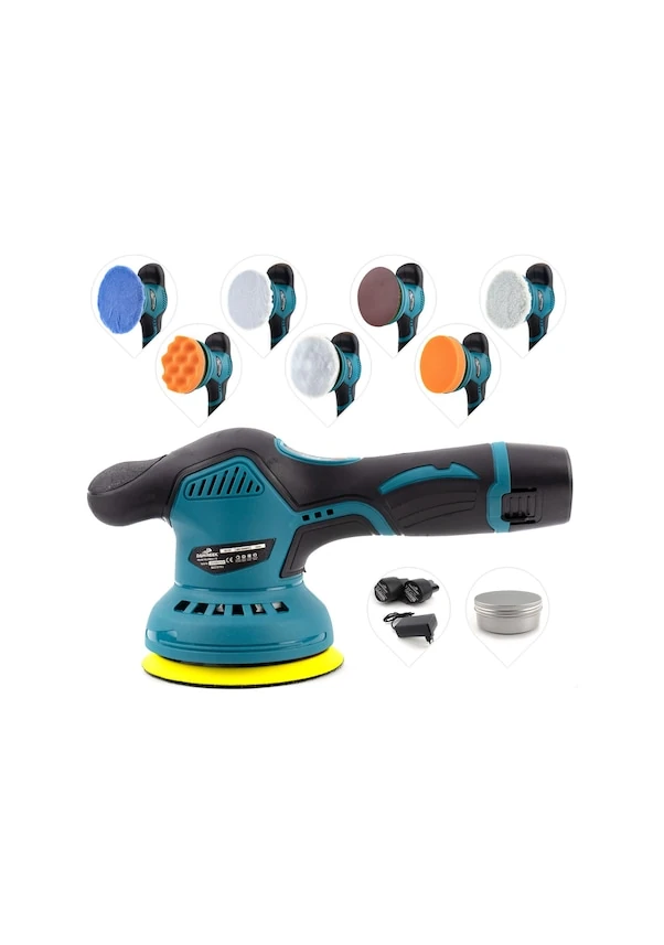 DAWREEK ADN0557 8 Kademeli 125MM Orbital Zımpara Polisaj Makinesi