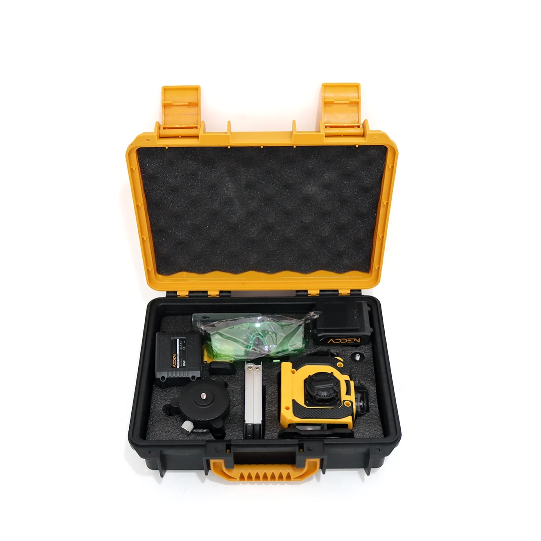 ADDEN ADN-LT-0003 Profesyonel 16 Yönlü Lazer Terazi | 2 Batarya + Tripod + Sehpa + Gözlük + Kumanda Setli