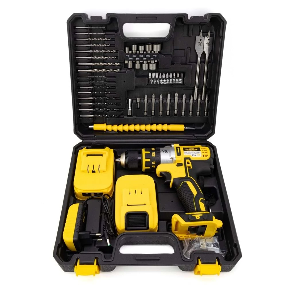 Dawreek ADN0106 Çift Akülü 21V 5Ah Profesyonel Darbeli Şarjlı Matkap Vidalama Seti