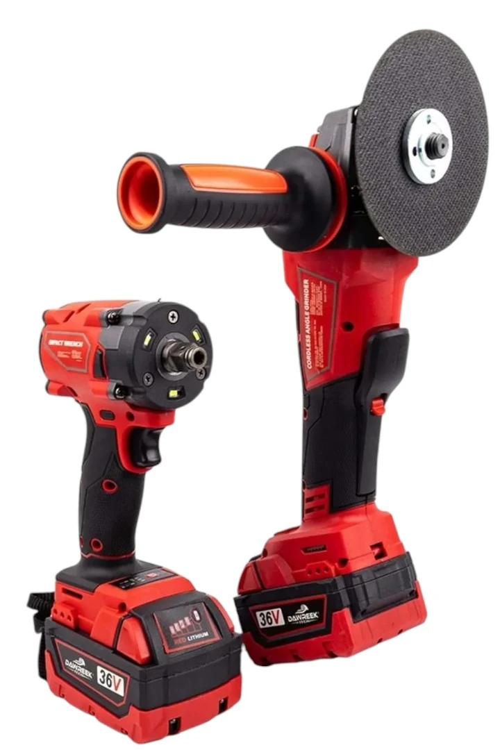 DAWREEK ADN0004 36V Şarjlı Darbeli Matkap ve 125mm Avuç Taşlama İkili Set