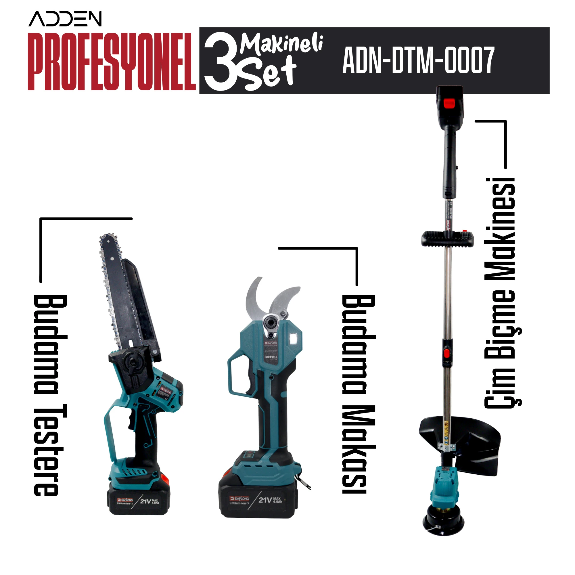 ADDEN Profesyonel 3’lü Bahçe Seti – Güç, Dayanıklılık ve Kolaylık! 