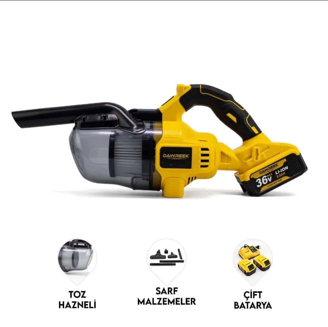 DAWREEK ADN0580 10 Pilli Çift Akülü Şarjlı Araç Süpürgesi