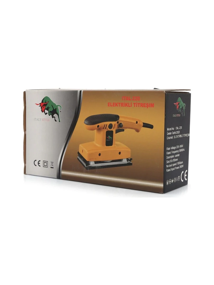 ITALY STYLE ADN0551 980W 92x185mm Tabanlı Zımpara Makinesi – 12000RPM Yüksek Devirli Profesyonel Zımparalama
