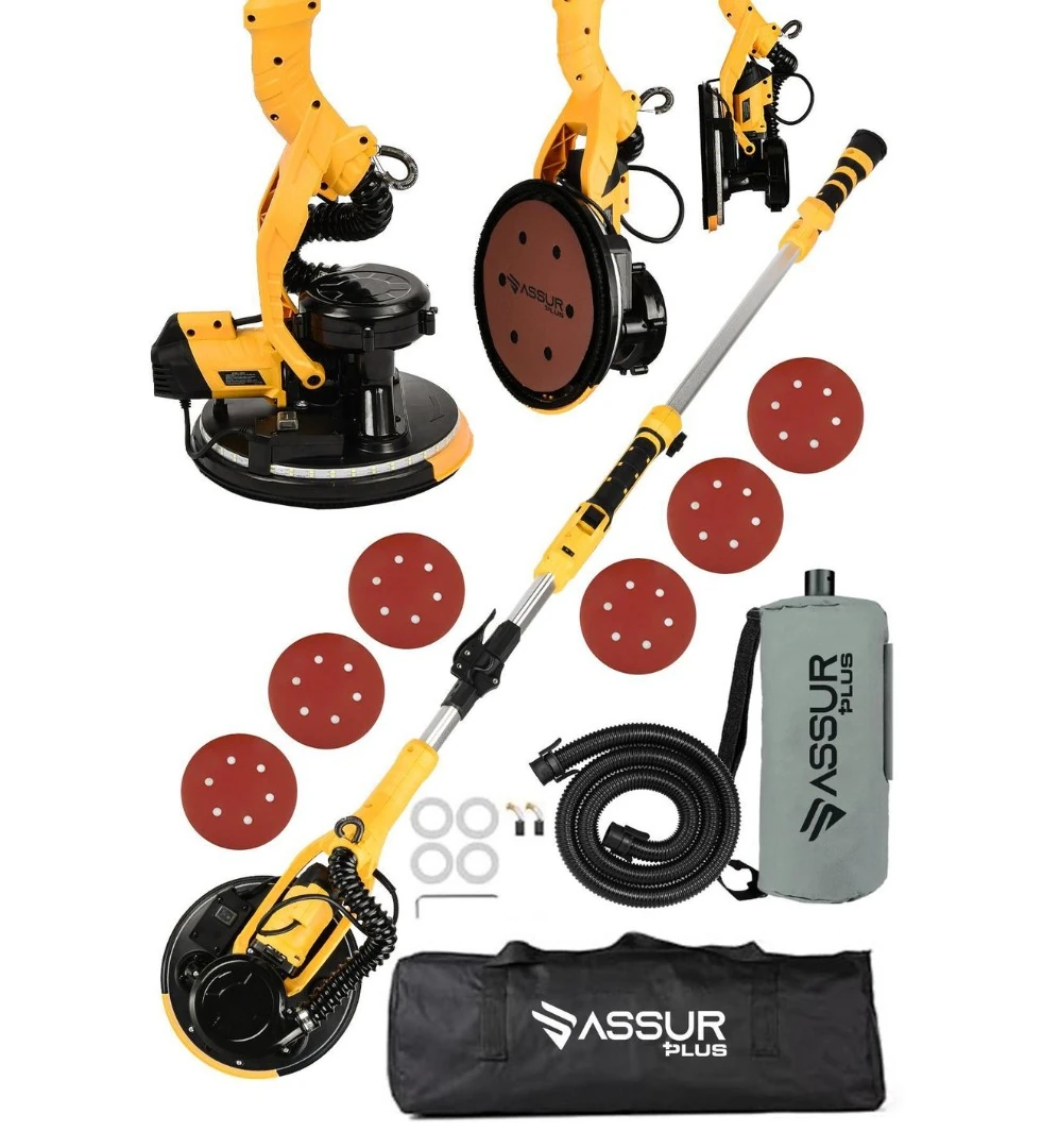 ASSUR ADN0653 850W Ø225mm Profesyonel Elektrikli Alçı Zımpara Makinesi