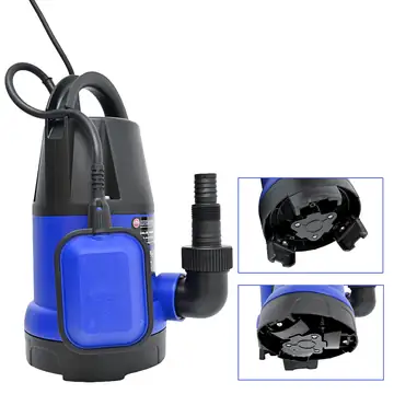 Temiz ve Kirli Su Tahliye Pompası 750W Dalgıç Pompa 14000 Devir Motor Hızı 8 Metre Basma 7M Emiş Drenaj Pompası 10 Metre Güç Kablolu
