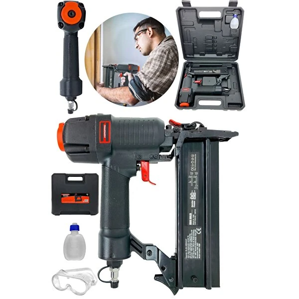 AEROPRO ADN0574 Havalı Çivi Çakma Tabancası 70-110PSI Basınçlı 100 Adet Kapasiteli