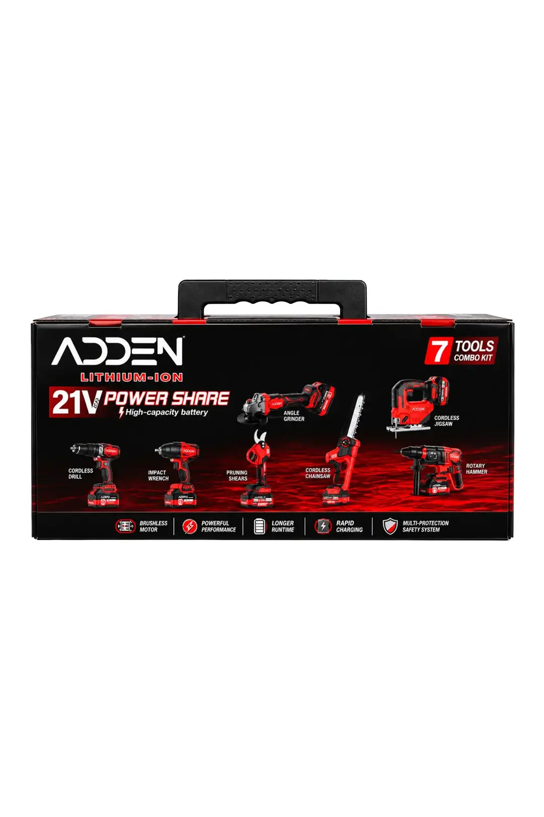 Adden 21V Kömürsüz 7 Parça Akülü Usta Seti
