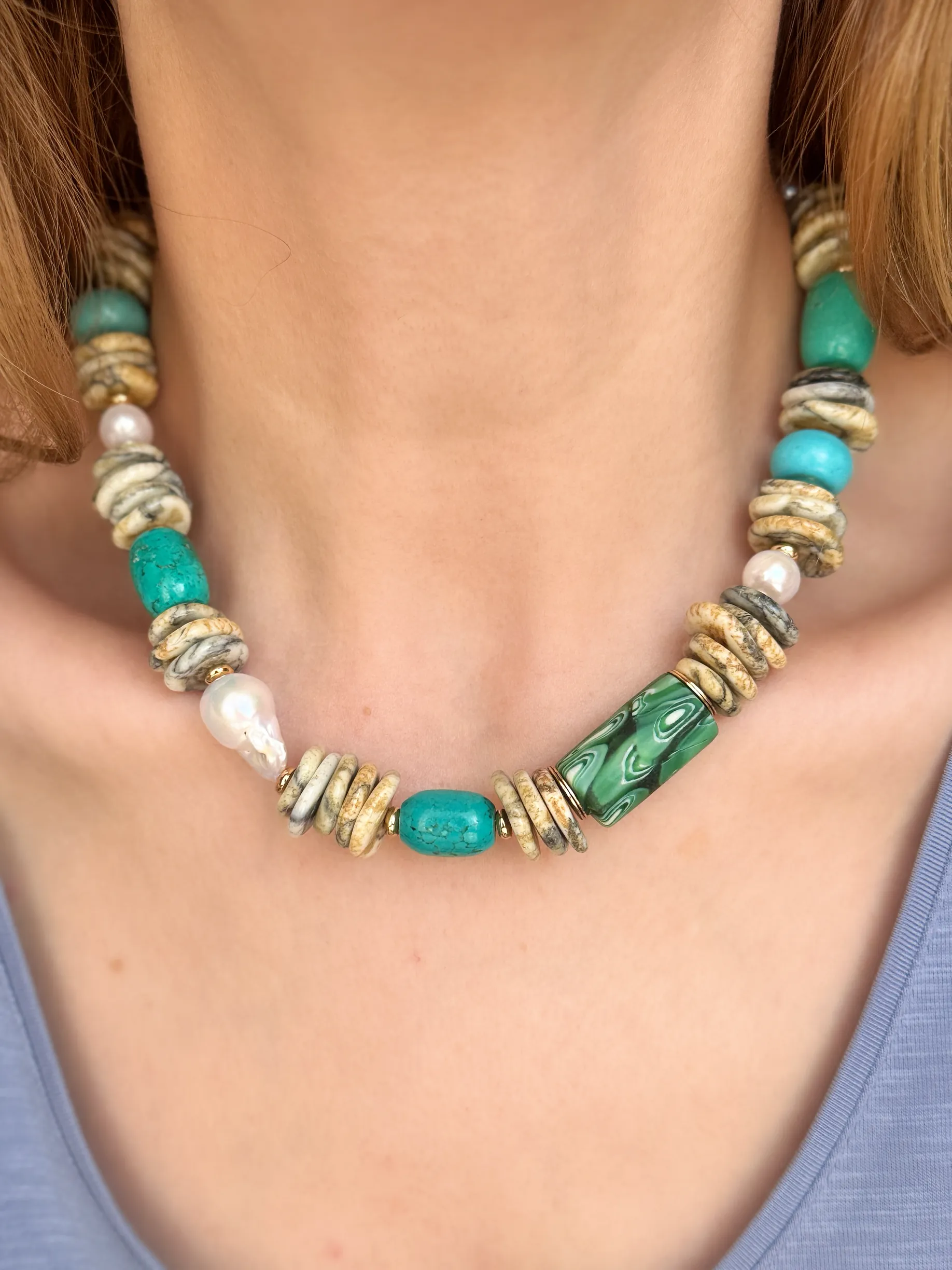 Green Earth Turkuaz Kolye