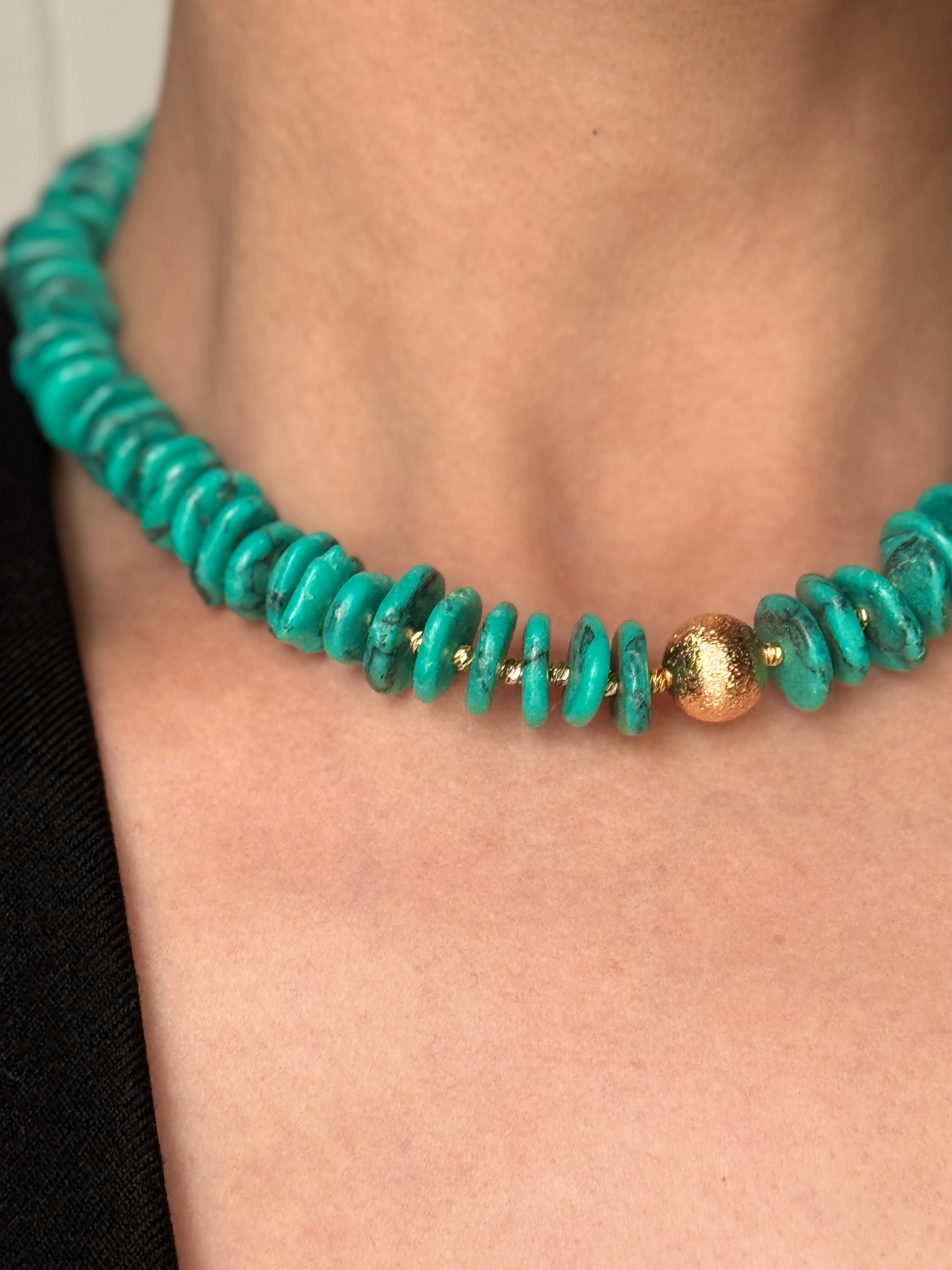 Turkuaz Choker Kolye