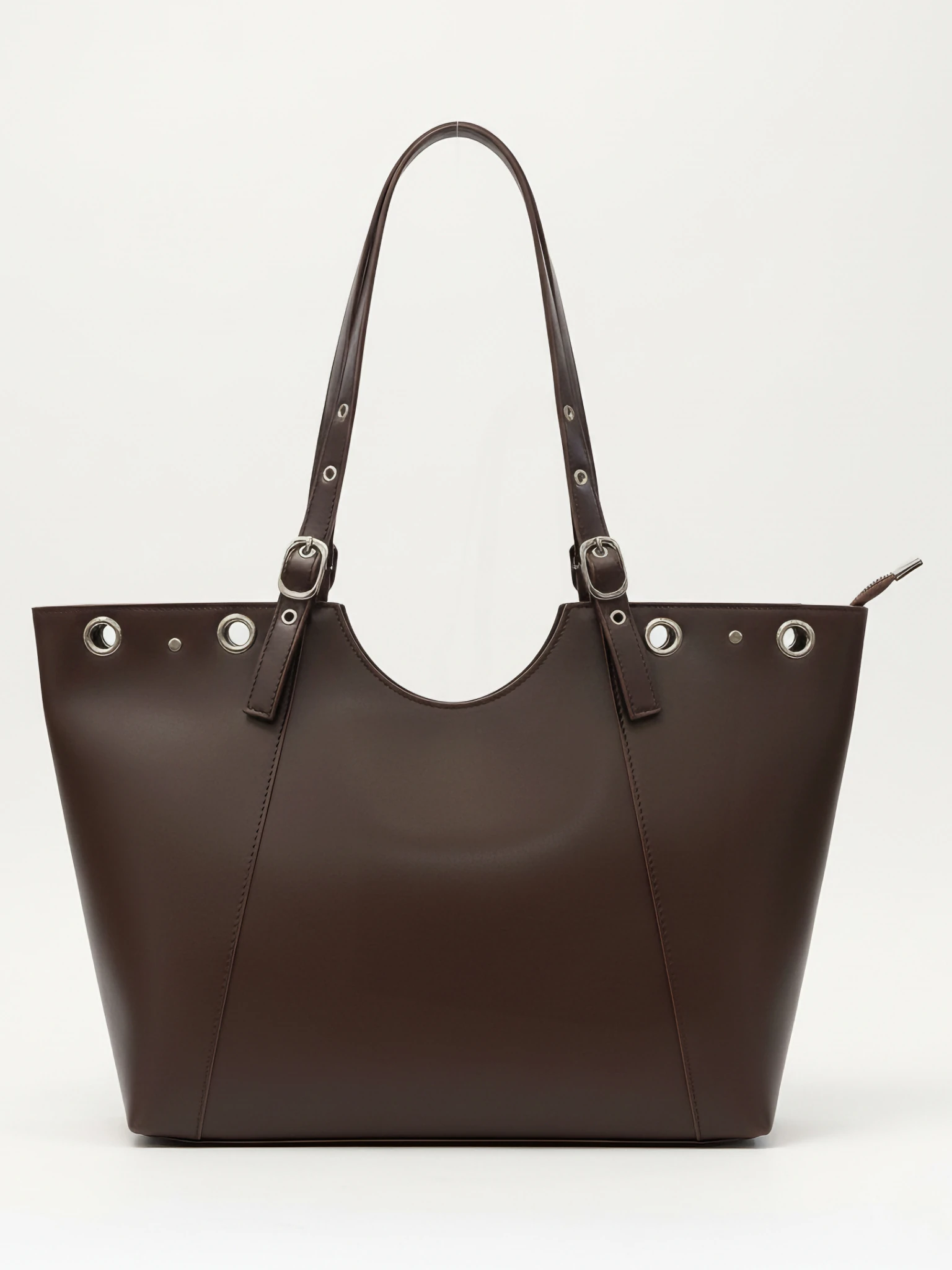 Kadın Kemer Detaylı Omuz Çantası - Mabel - KAHVE