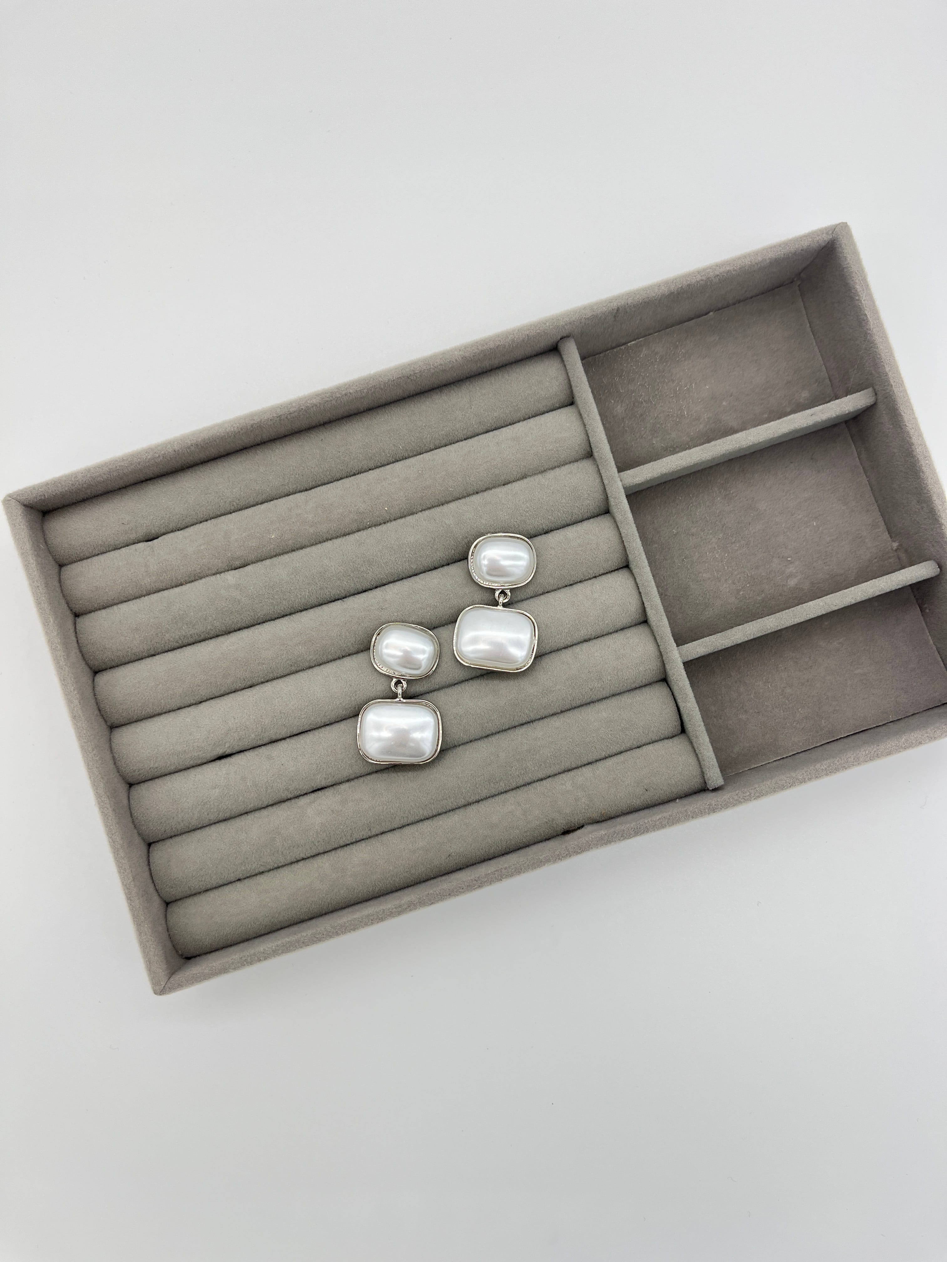 Sallantılı inci küpe - SILVER
