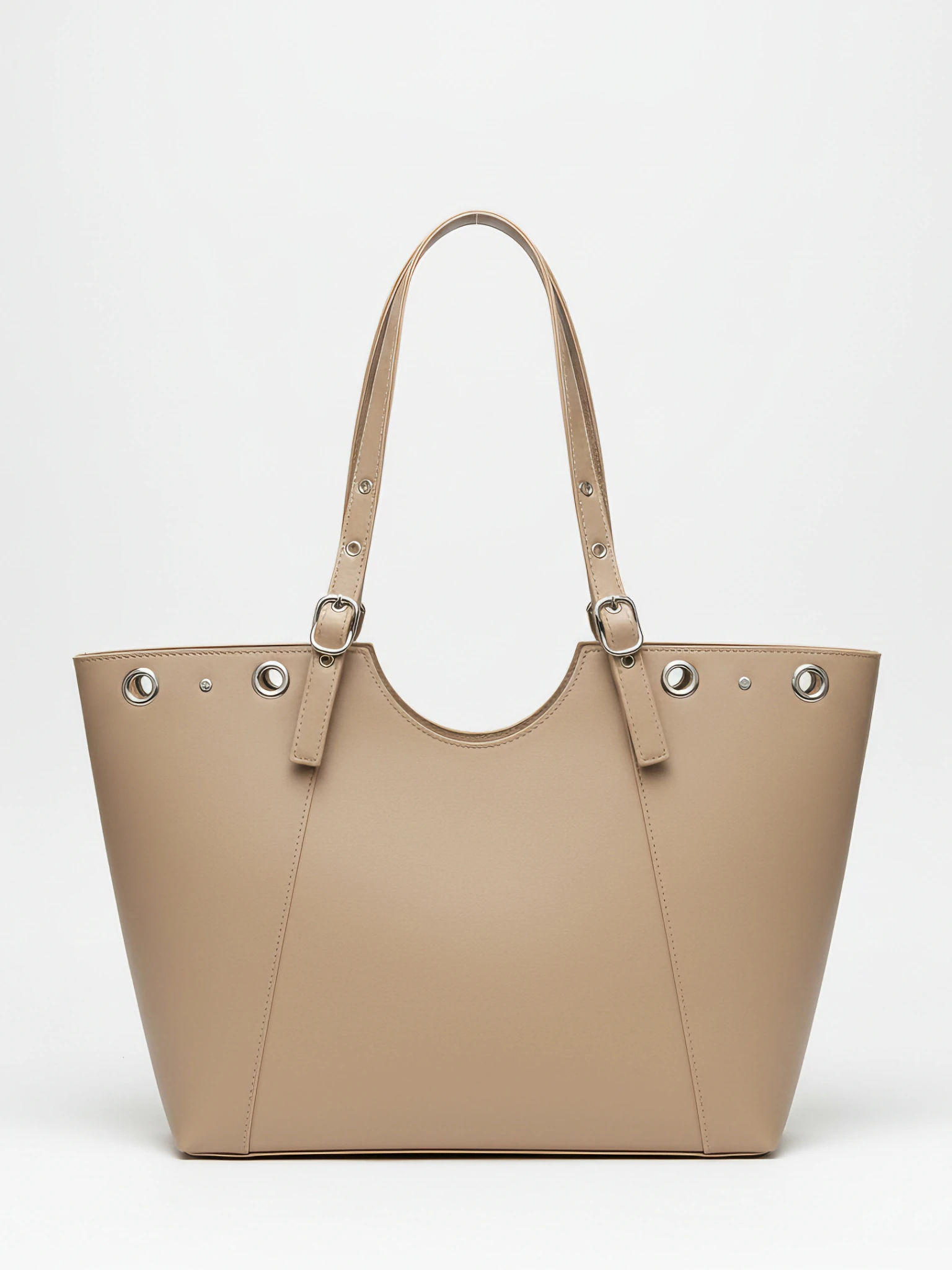 Kadın Kemer Detaylı Omuz Çantası - Mabel - VİZON