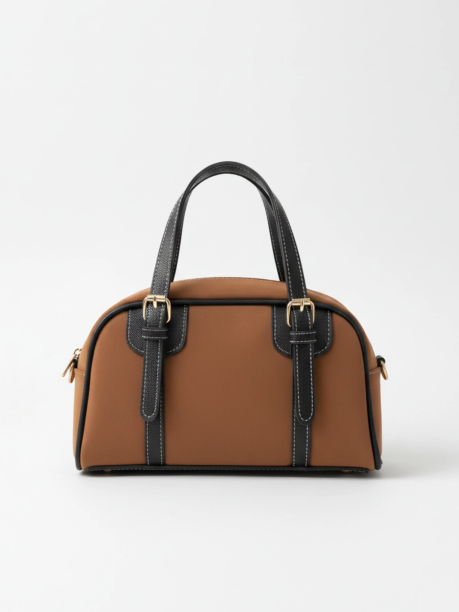 Kadın Kemer Detaylı Süet El Ve Omuz Çantası - Clara - TABA