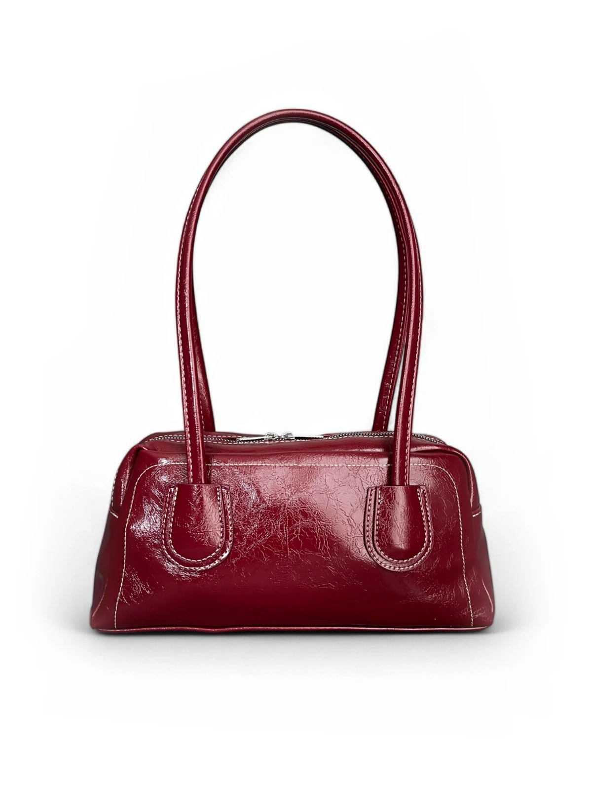 Kadın Fermuarlı Dikiş Detaylı Omuz Çantası - LUNA