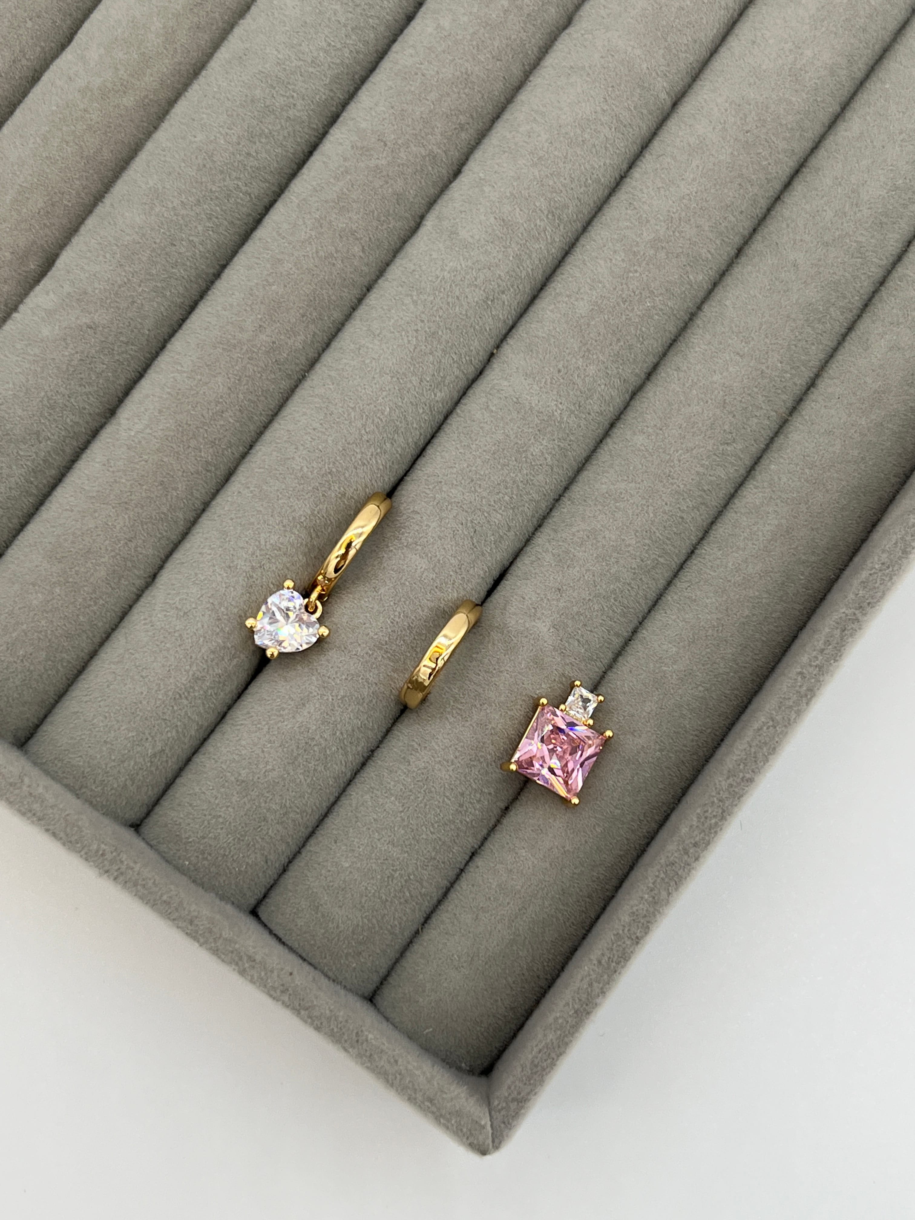3'lü gold küpe set - GOLD