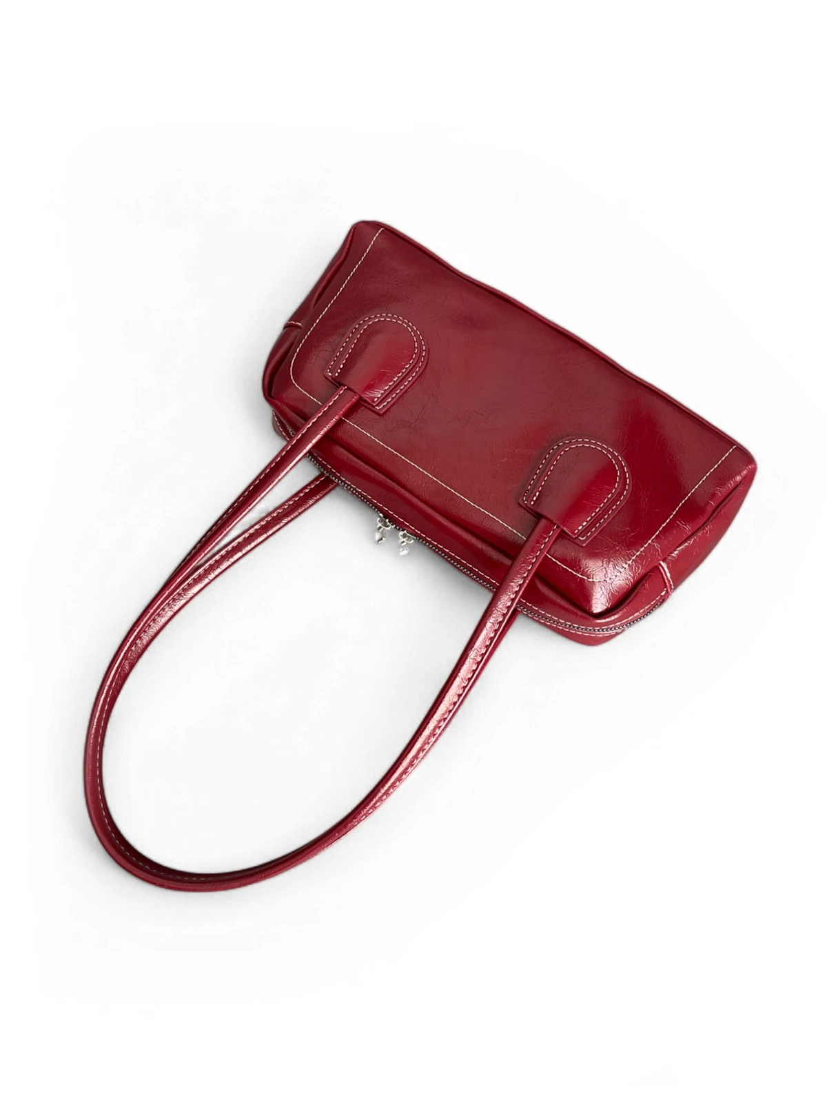 Kadın Fermuarlı Dikiş Detaylı Omuz Çantası - LUNA