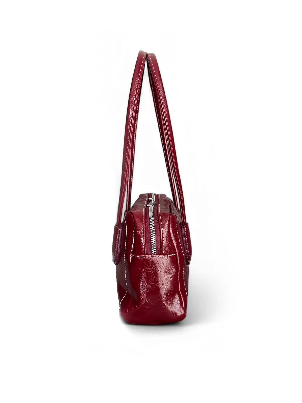 Kadın Fermuarlı Dikiş Detaylı Omuz Çantası - LUNA