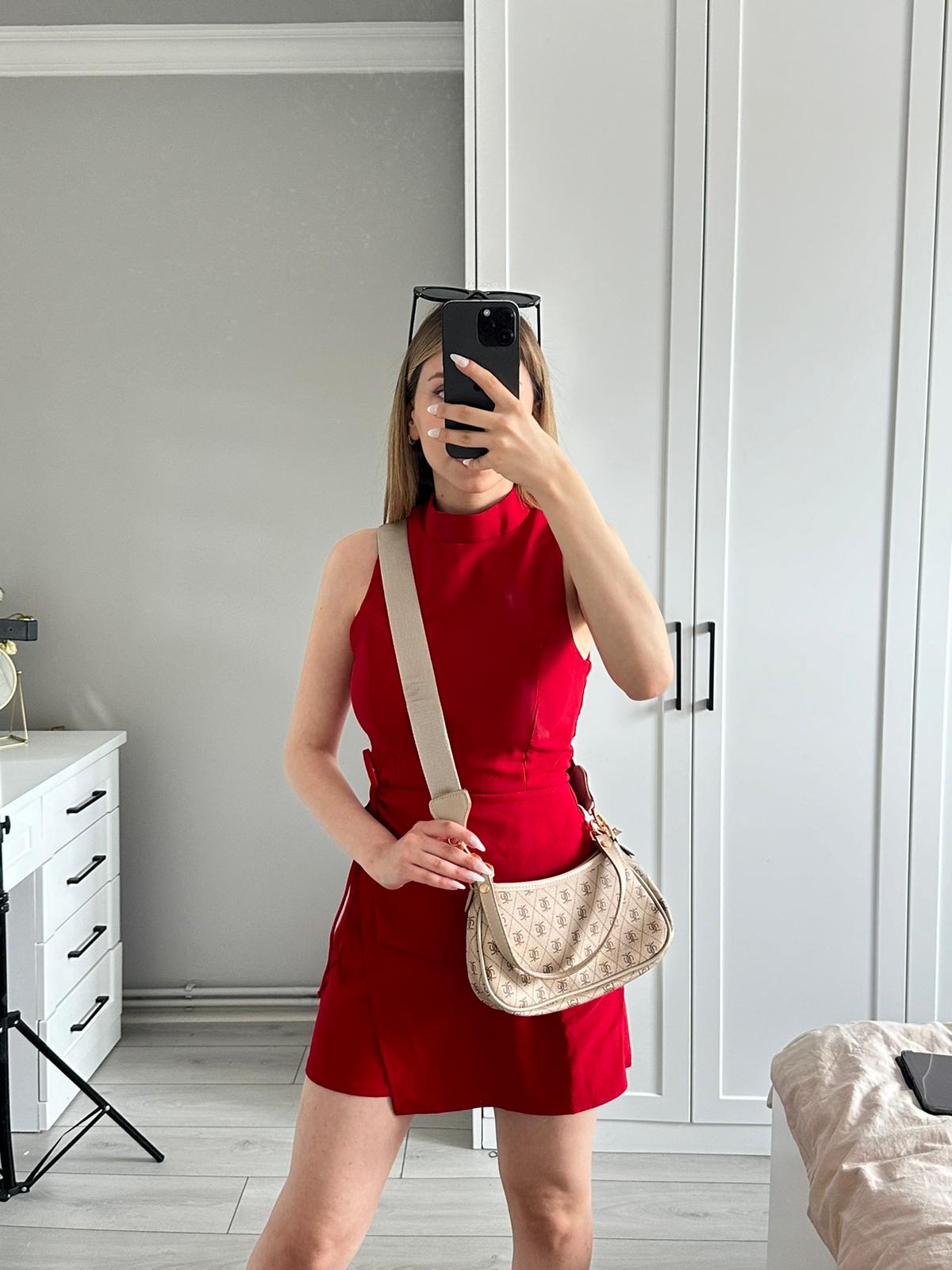 Kadın Desenli Çapraz Askılı El Ve Omuz Çantası - PERA