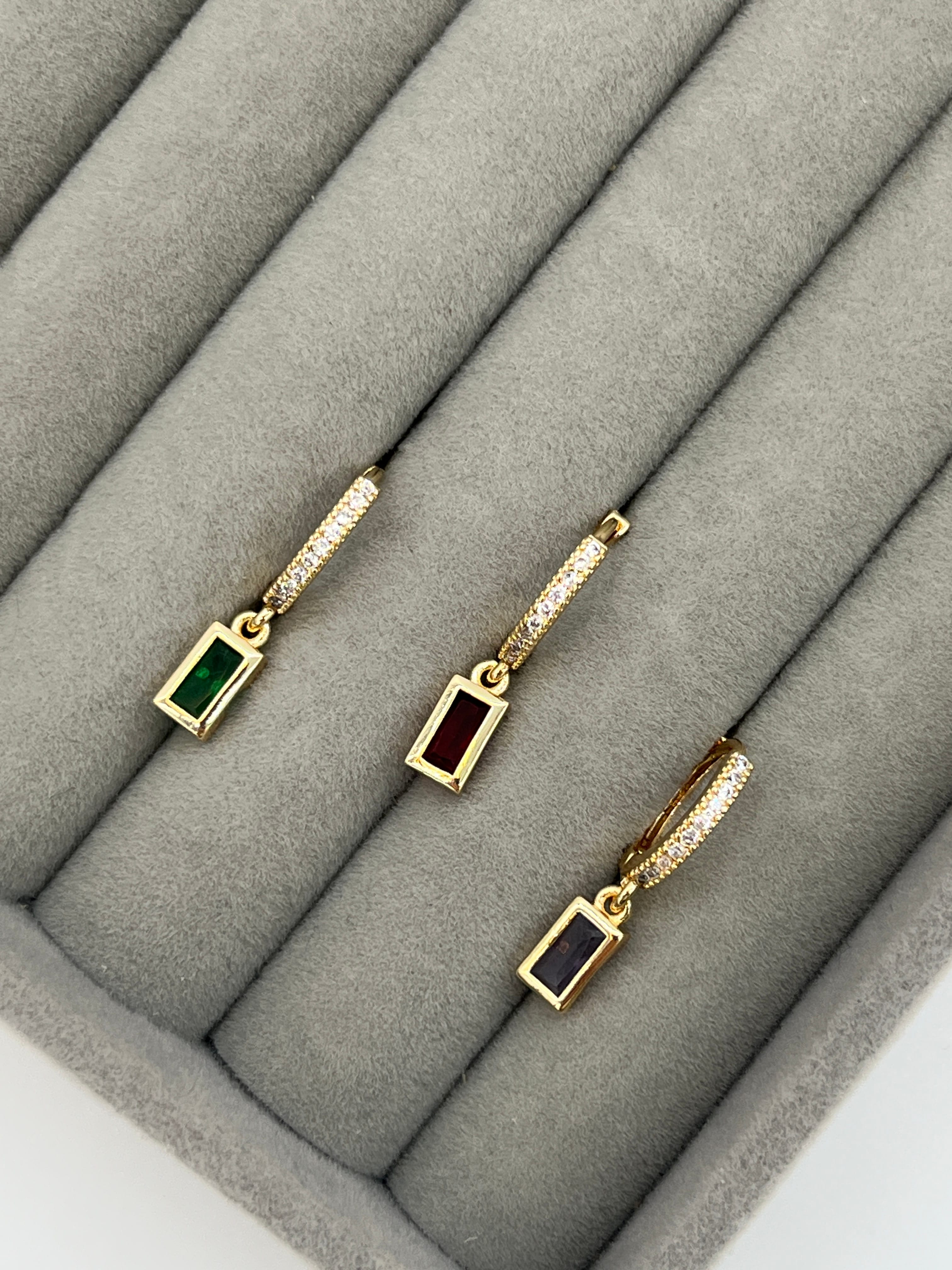 Renkli 3'lü set küpe - GOLD