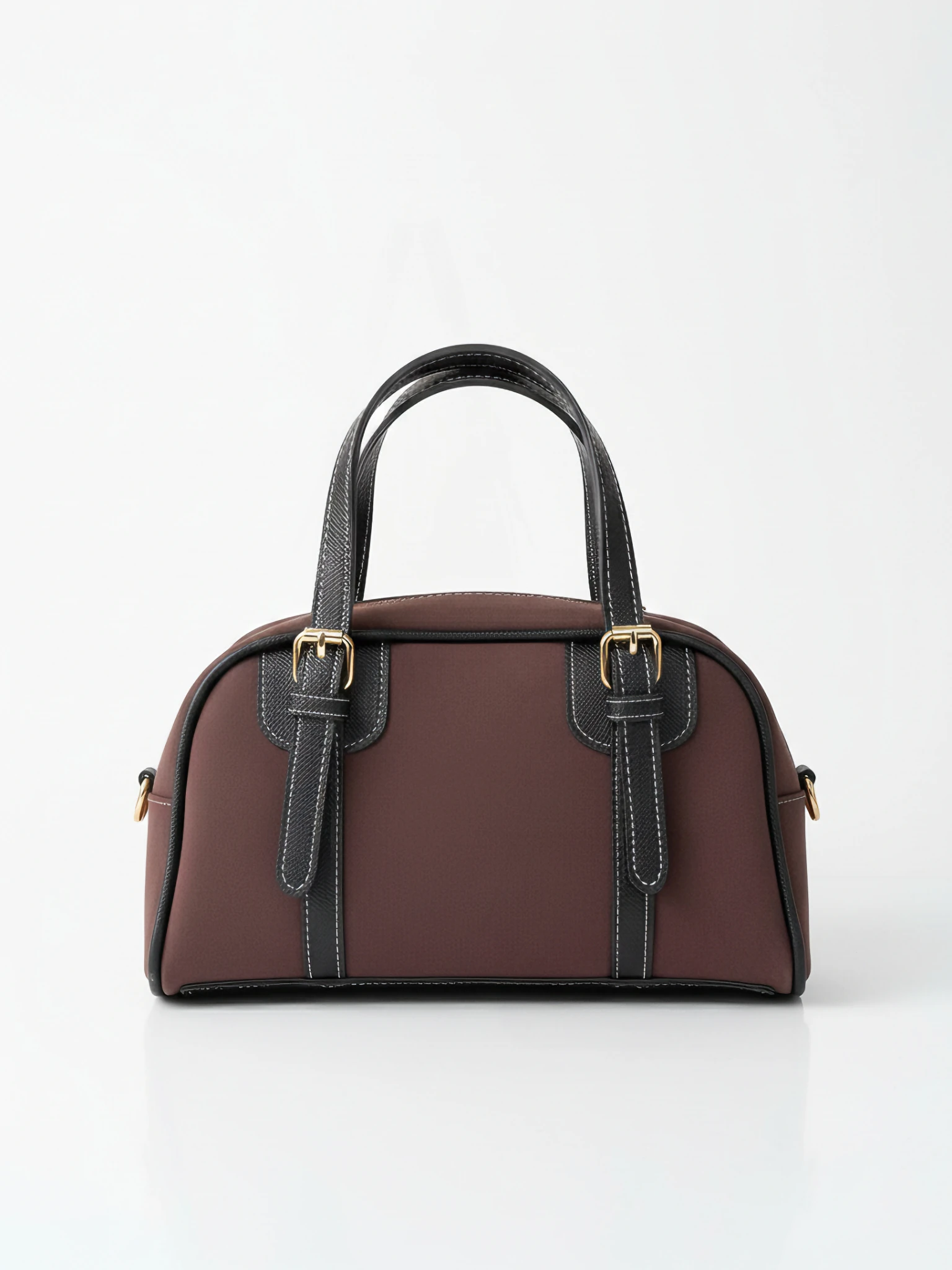 Kadın Kemer Detaylı Süet El Ve Omuz Çantası - Clara - KAHVE