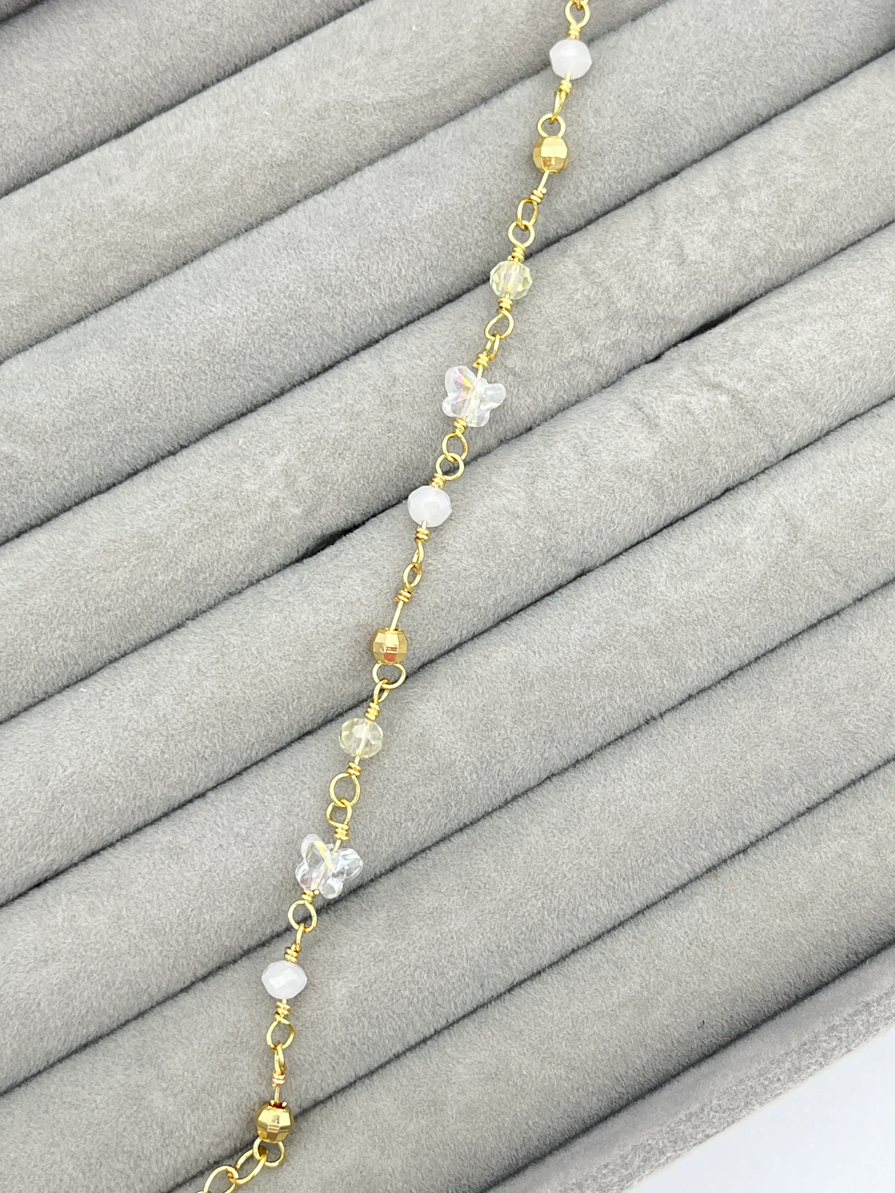 Kelebek Taşlı Bileklik - GOLD