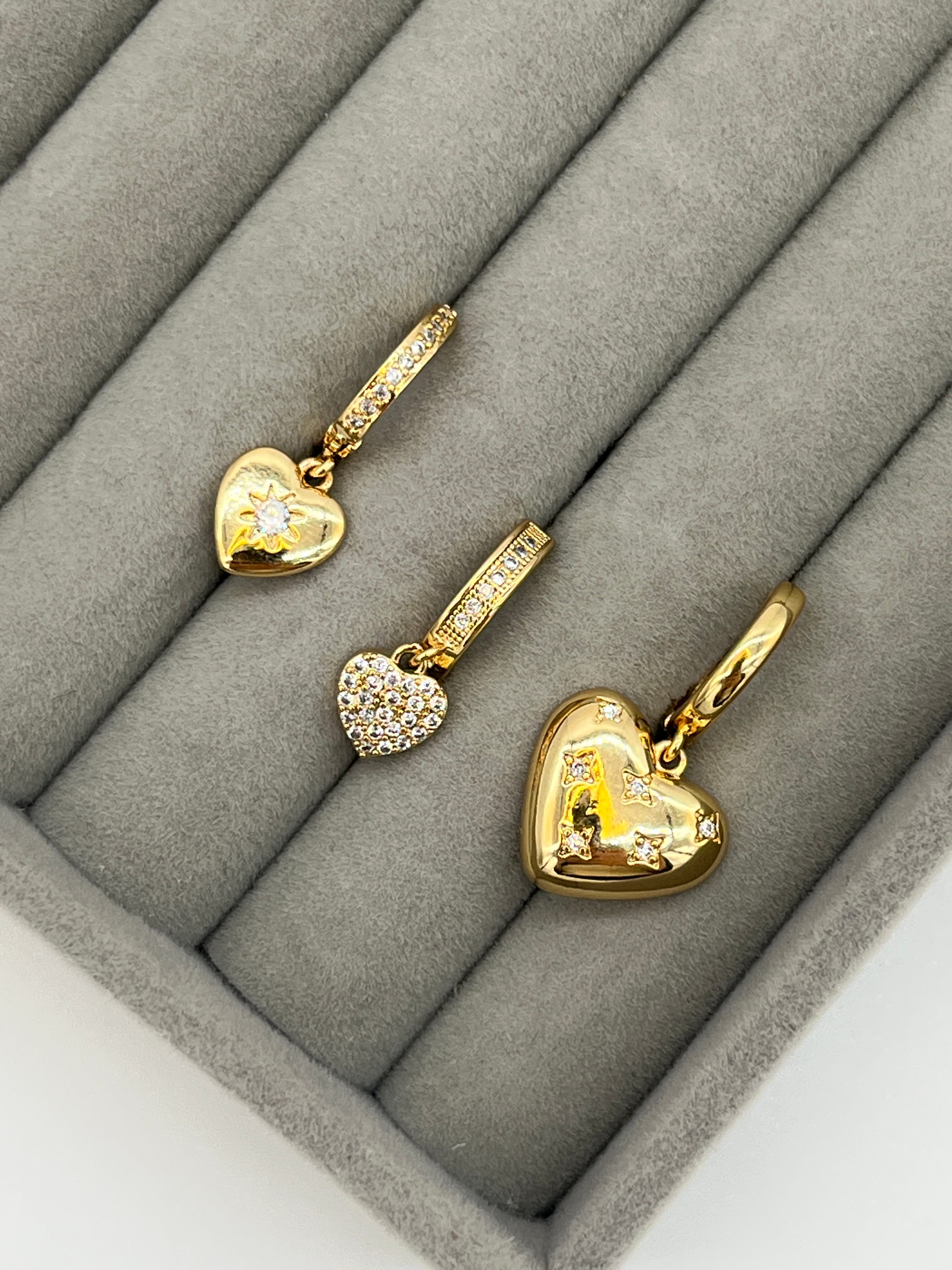3'lü gold set küpe - GOLD