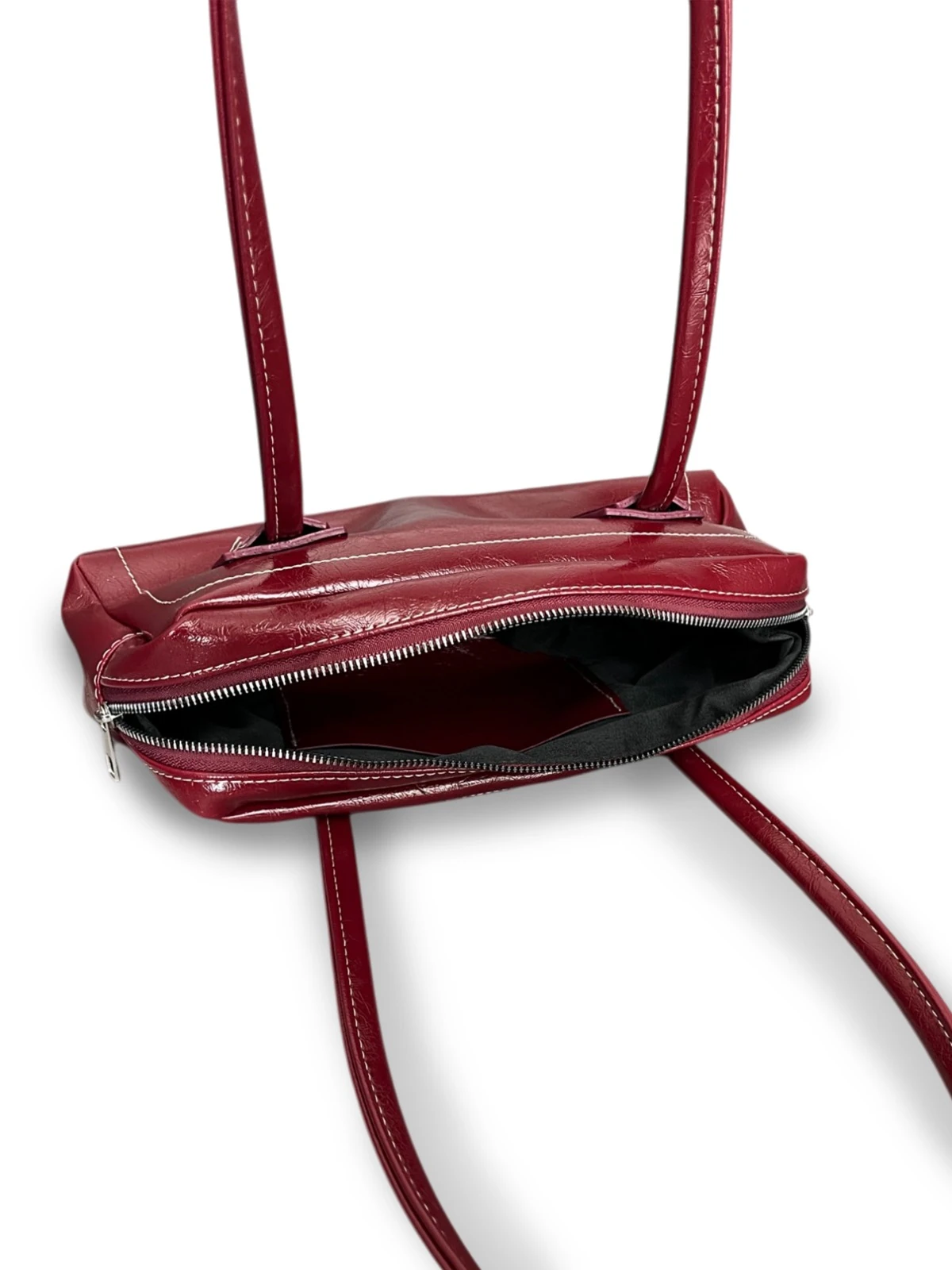 Kadın Fermuarlı Dikiş Detaylı Omuz Çantası - LUNA