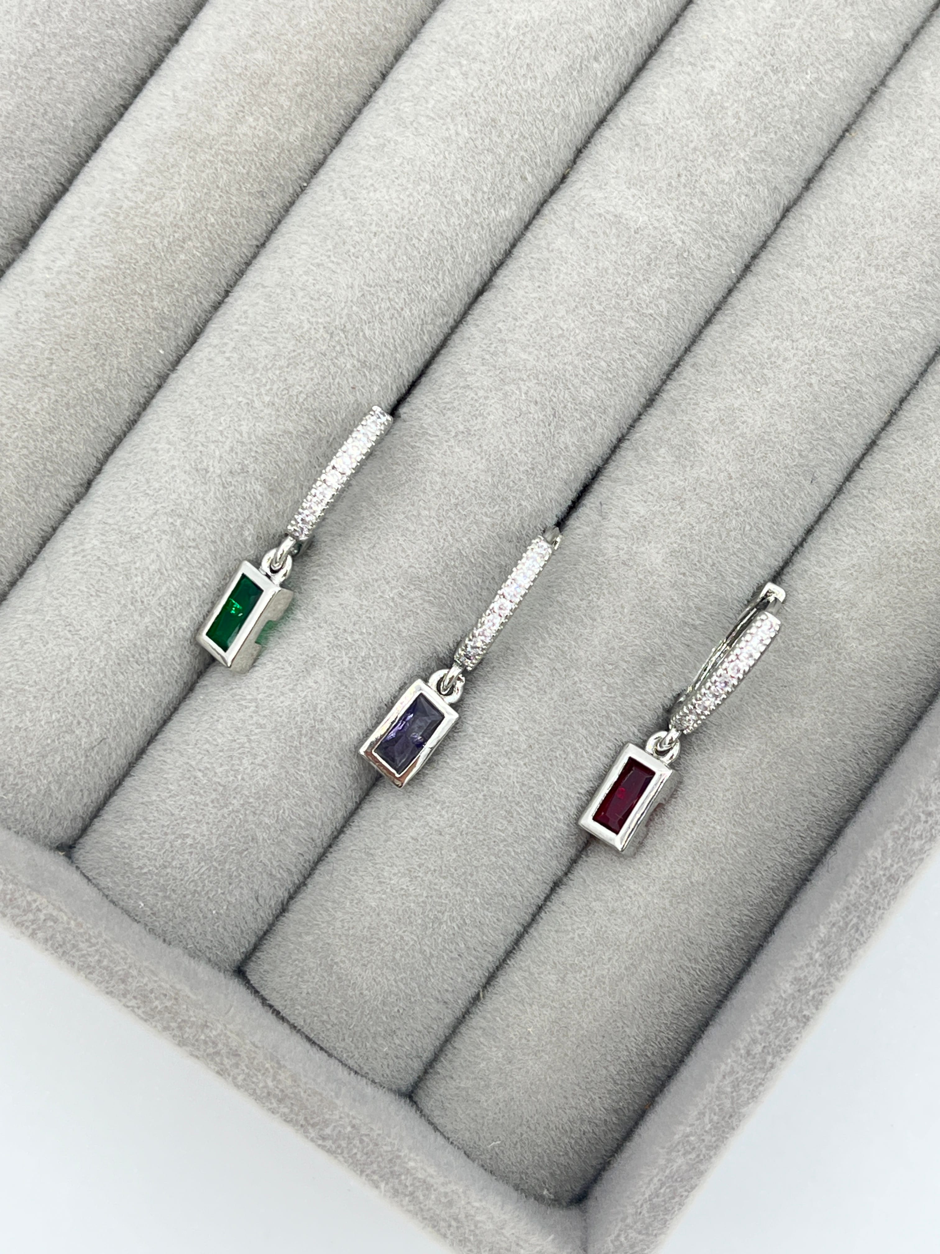 Renkli 3'lü set küpe - SILVER