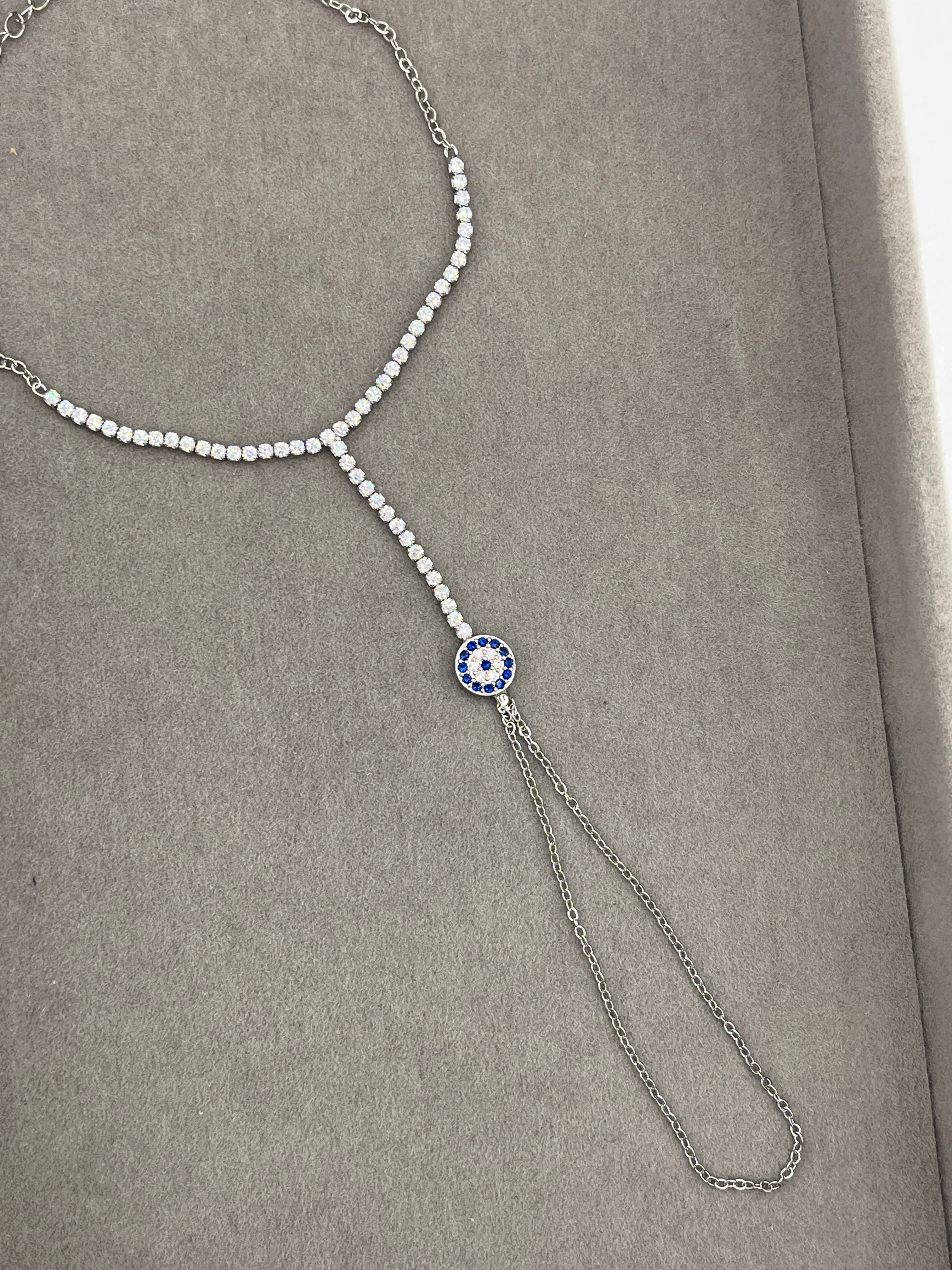 Nazar Boncuğu Taşlı Şahmeran  - SILVER