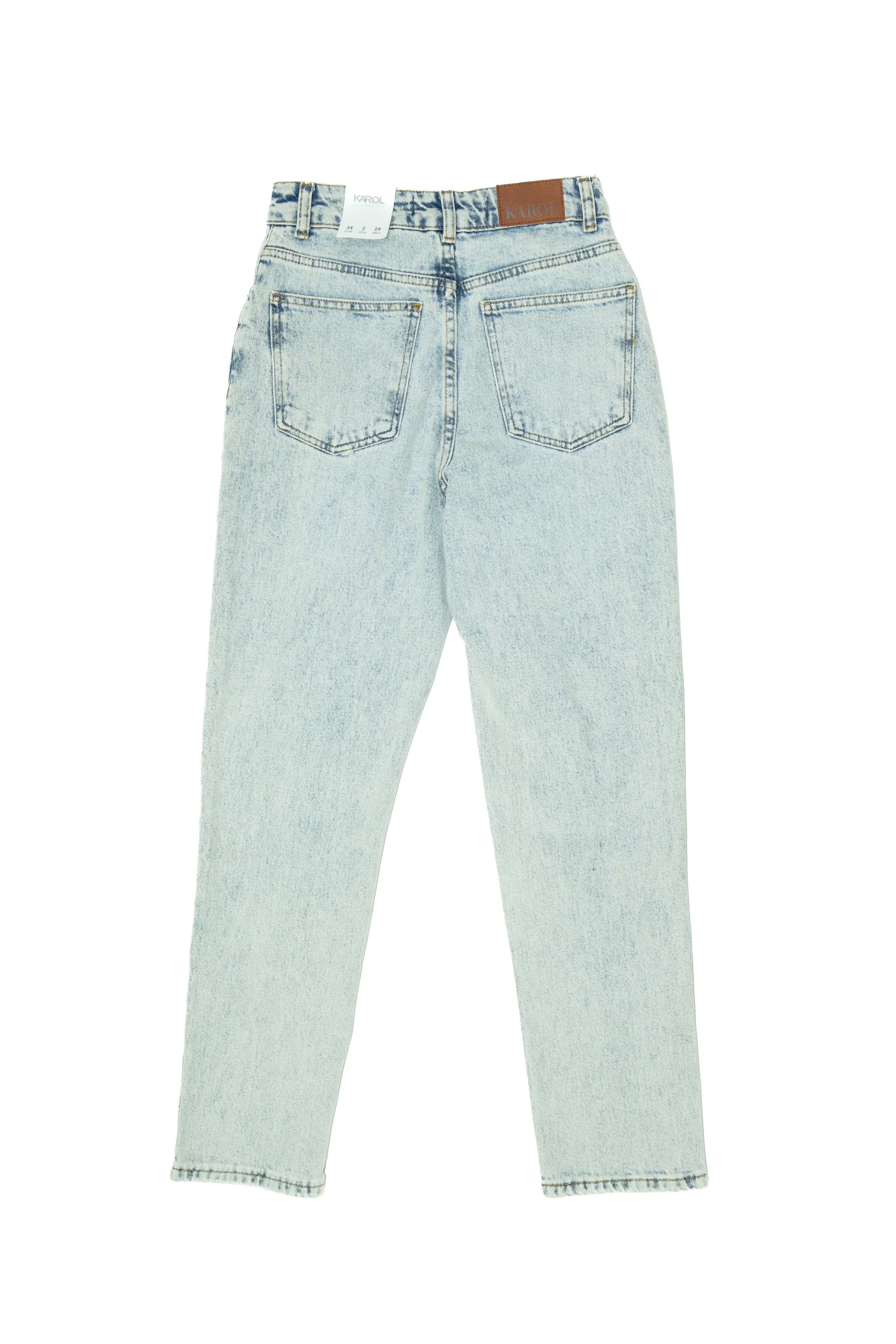 MOM FİT YIKAMALI JEANS