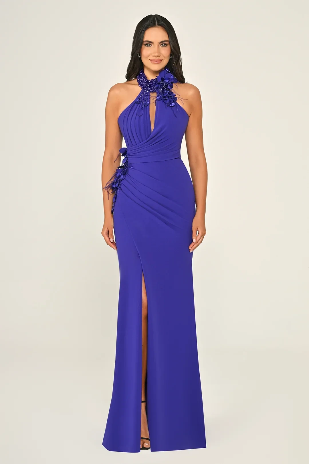 Taş ve Aksesuarlı Şık Abiye Elbise