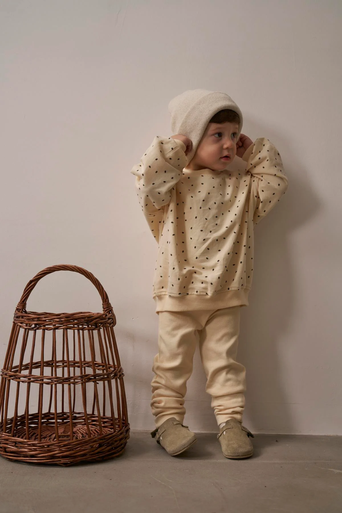 Siyah Puantiyeli Bebek Alt Üst Takım